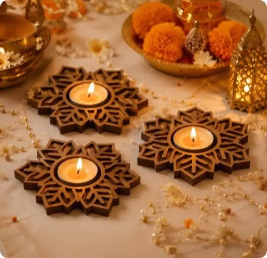 Floral Diya Holders